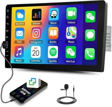 9" Single 1 Din Car Stereo Touch Screen Radio Bluetooth FM USB MP5 Player + MIC