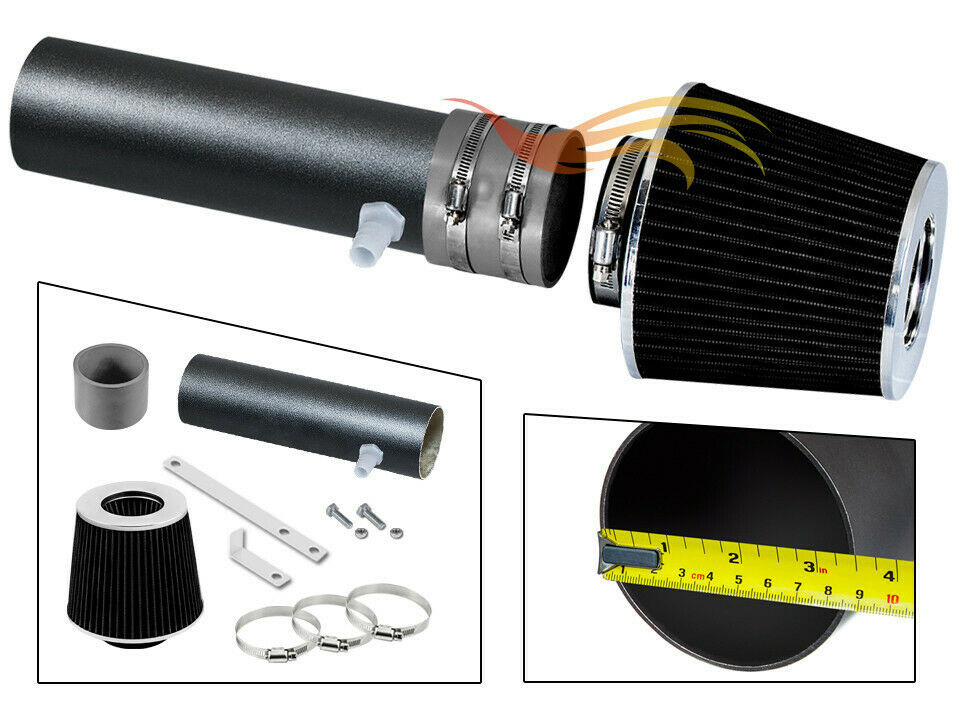 BCP RW GREY For 94-96 Impala/RoadMaster/Fleetwood 5.7L Ram Air Intake Kit+Filter