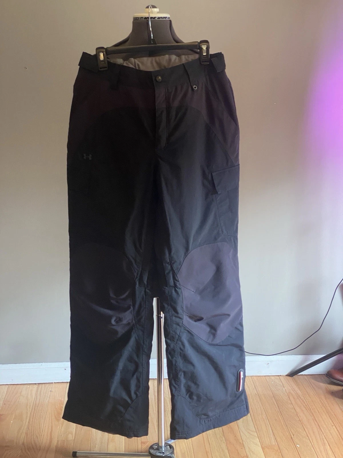 Under Armour Men's Snow Pants Cold Gear Storm Ski L Dark Gray RECCO Snowboarding
