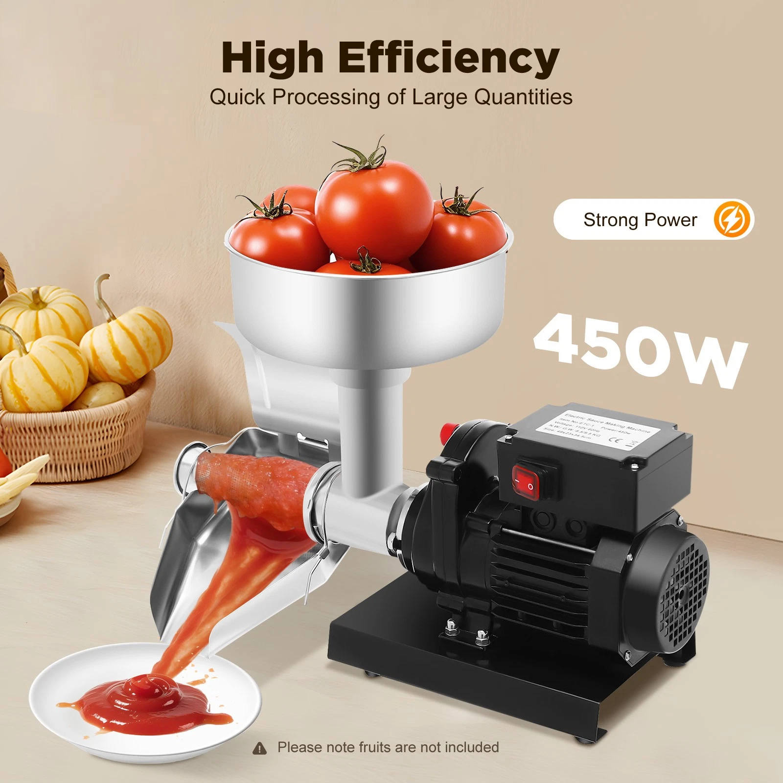 Electric Tomato Strainer Machine Tomato Sauce Jam Maker For Strawberry Blueberry