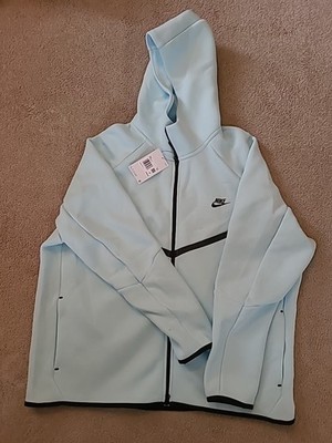 Nike Air Tech Fleece Windrunner Glacier Blue Full Zip Hoodie Men 2XL HV0949-474