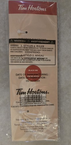 Tim Hortons 2024 Multi-Functional Pen 4 Functions NIB - Picture 2 of 2