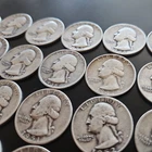 Lot of 40 ($10 face) *Circulated* 90% Silver Washington Quarters all pre 1965
