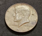 1967 Kennedy Half Dollar • 40% Silver • Circulated Example • X63