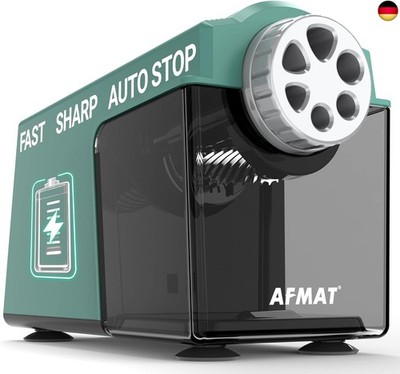 AFMAT Elektrischer Spitzer, Große Kapazität Anspitzer mit Behälter mit 6 Löcher 