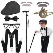 Aimeiar Kids 100 Days of School Costume for Boys - Free size, Black-cap-watch