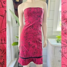 Vintage 90s My Michelle Strapless red dress Women's size 3/4