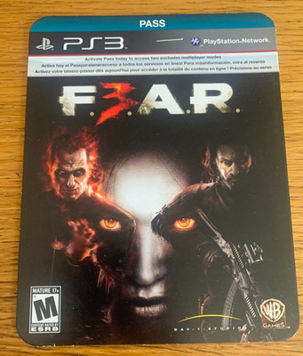 F.E.A.R. 3 (Sony PlayStation 3, 2011) PASS ONLY - Digital Only!