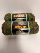 Lion Brand Yarn Homespun Herb Garden green lot of 2
