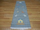 MODERND  ANATOLIA FLATWAVE KILIM GEOMATRIC HUNTINGDESIGND 2x6 RUG — photo 3