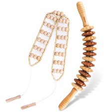 2PCS Wood Therapy Massage Tools, Wooden Massage Roller Stick  Back Massager ...