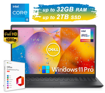 Dell Inspiron 15 Laptop FHD Intel i5 Up to 32GB RAM& 2TB SSD Win