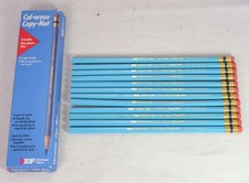 12 New Eberhard Faber Col-erase Copy-Not Non-Photo Blue Erasable Colored Pencils