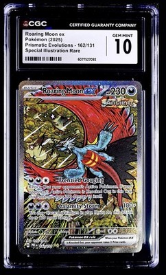 Pokémon 2025 Roaring Moon ex 162/131 Prismatic Evolutions SIR CGC