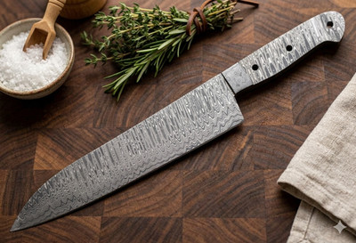 Japanese Kitchen Chef Knife Blank Diy 15'' Full Tang Damascus Steel Blank Blades