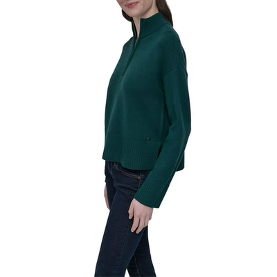 DKNY Women's Quarter-Zip Sweater Size XXL Green | eBay