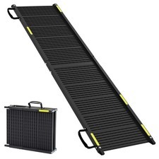 Portable Pet Ramp w/Plastic Non-Slip Surface for Large Dogs, 220 LBS Capacity