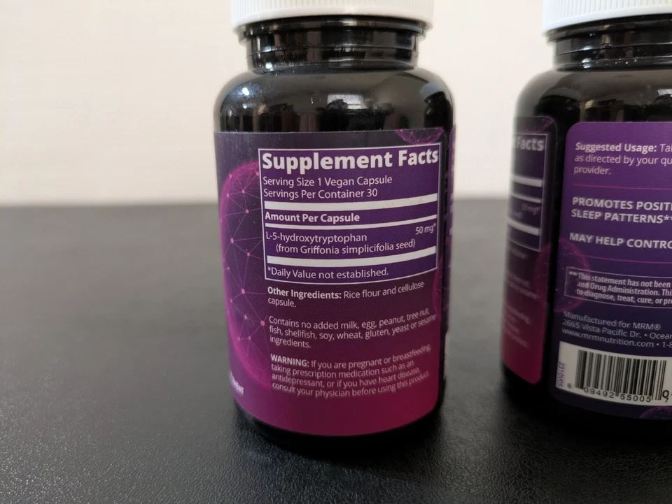 MRM Nutrition 5-HTP 50mg, Suporte ao Humor/Sono, 60 Cápsulas Veganas, Não-OGM - Imagem 2 de 4