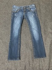 Maurices Juniors 1/2 Straight Leg Distressed Jeans
