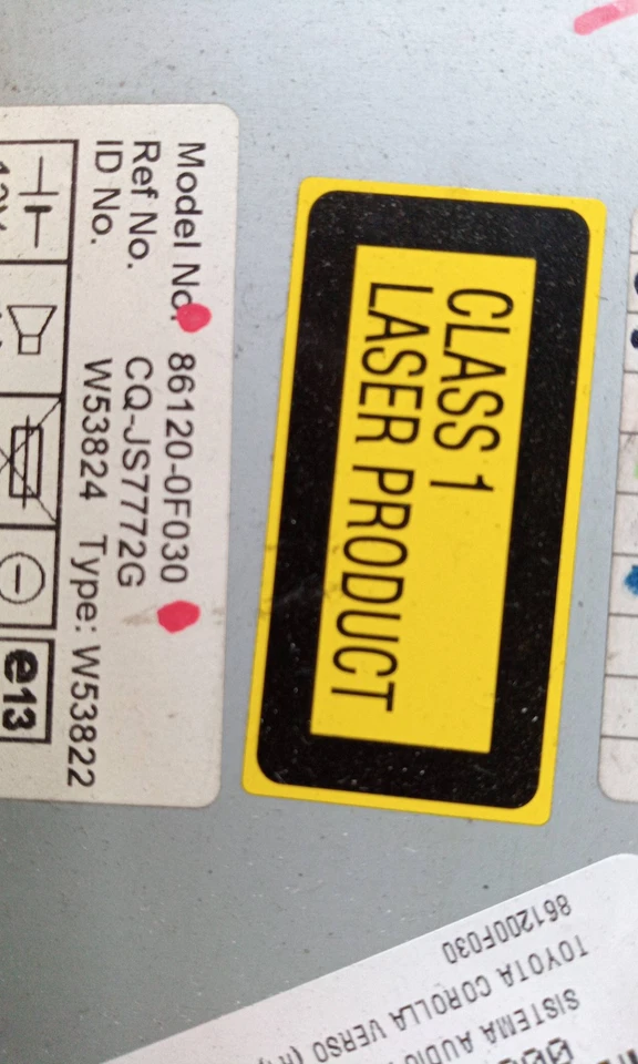 861200F030 sistema audio radio cd para TOYOTA COROLLA VERSO (R1) 526482 - Imagen 4 de 4