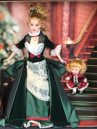 NRFP Vintage 2000 VICTORIAN HOLIDAY BARBIE & KELLY Dolls #28395 Limited Edition