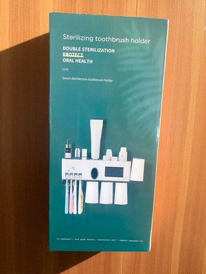 Sterilizing Toothbrush Holder   UV Disinfection, Toothpaste Dispenser, Multi fun