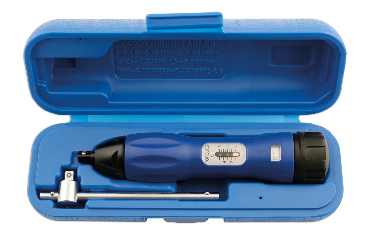 Laser Tools Torque Driver 1/4""D 1 - 5Nm 5490