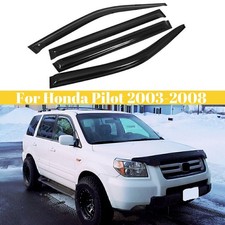4pcs For Honda Pilot 2003-2008 Window Visor Vent Shade Sun Rain Deflector