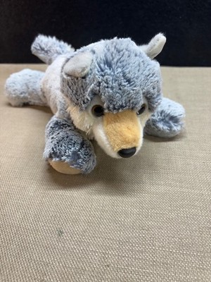 Aurora Plush Woolsey Wolf 8 inch Flopsie Gray Grey Tan Wolf Toy