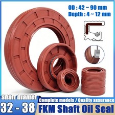 Metric TC Rotary Oil Shaft Seal FKM Fluorine Double Lip Seal for 32 - 38mm Shaft
