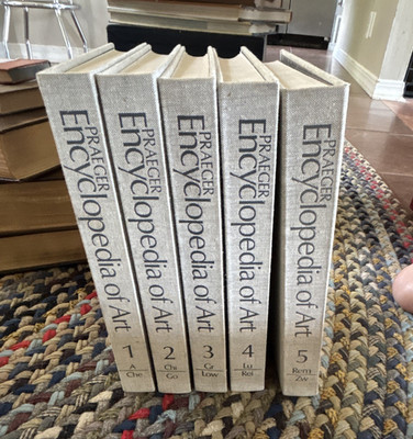 Praeger Encyclopedia of Art Vol 1-5 Hardcover Set, Advanced Art Reference 1971
