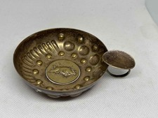 Vintage Authentic French Tastevin Sommelier Cup Metal Wine Tasting