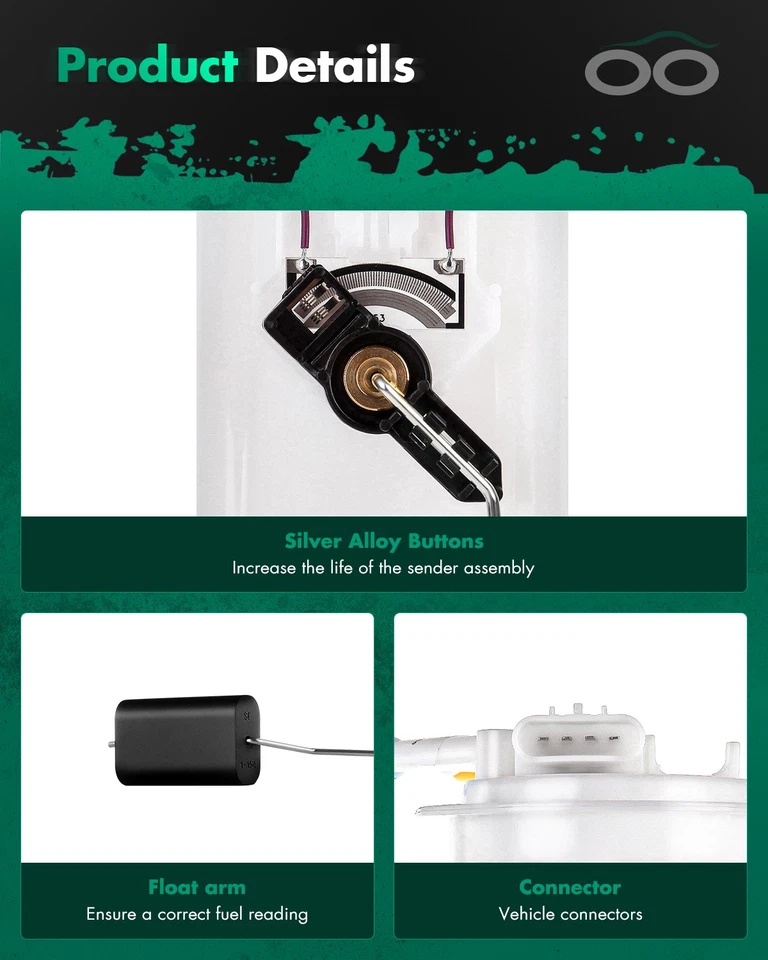 Conjunto de bomba de combustible para Chevrolet Venture V6 3,4 L 1998 1999 2000 2001 E3372M Foto 3 de 4