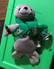 Coca Cola Seal Bean Bag Plush Stuffed Animal Toy VTG DOLL 1998 New w/ tags 8"
