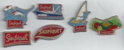  Pin-Konvolut 6 Dosen Konserven Sammler-Pins Thunfisch Saupiquet Komplettsatz 