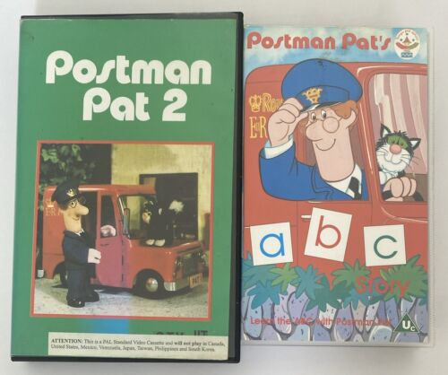 Postman Pat 2 & Postman Pat's ABC Story VHS Video Tape Bundle