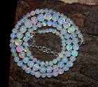 16"Natural Ethiopian Opal Wello Fire Opal Gemstone Beads Necklace Jewelry F3911