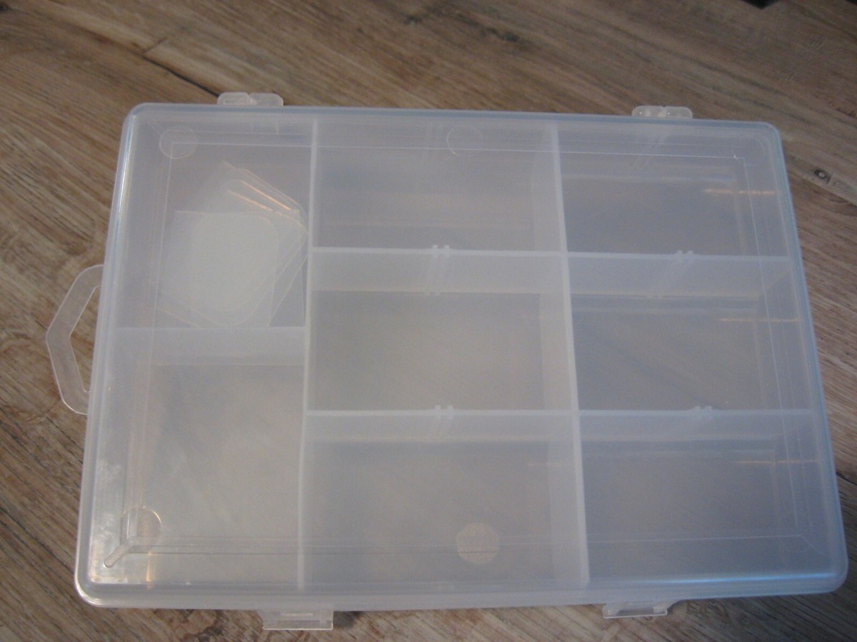 2 USA Plastic 5x7 Fishing Tackle Utility Boxes 8 to 14 Compartments 6 Dividers | eBay 2 USA Plastic 5x7 Fishing Tackle Utility Boxes 8 to 14 Compartments 6 Dividers | eBay