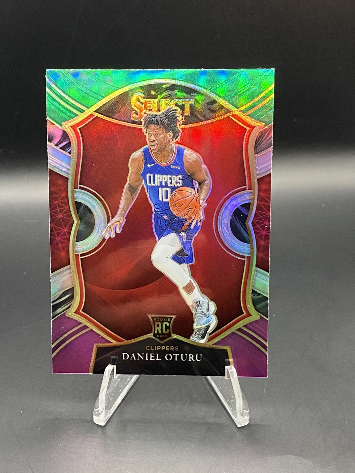 Daniel Oturu 2020-21 Select Green White Purple Holo Prizm RC