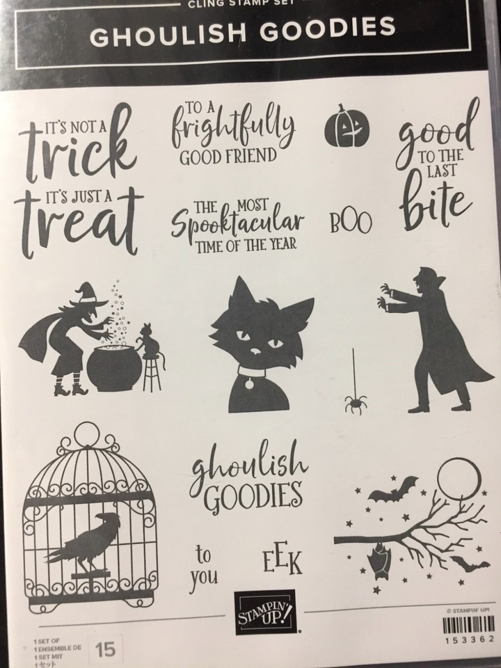 Stampin Up! GHOULISH GOODIES & Halloween DSP & Ribbon Too! 240 eBay