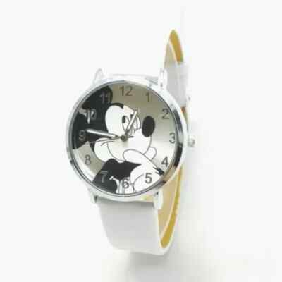 Mickey Mouse Watch Cartoon Face Womens White SPLASH WATER  display picture 1