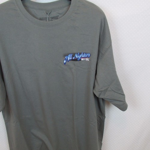 Paradise Shores Herren T-Shirt grau Weihnachten Santa All Nighters Bar and Grill XL - Bild 4 von 5