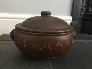 Antique Chinese Yixing Zisha Clay Cooking Pot