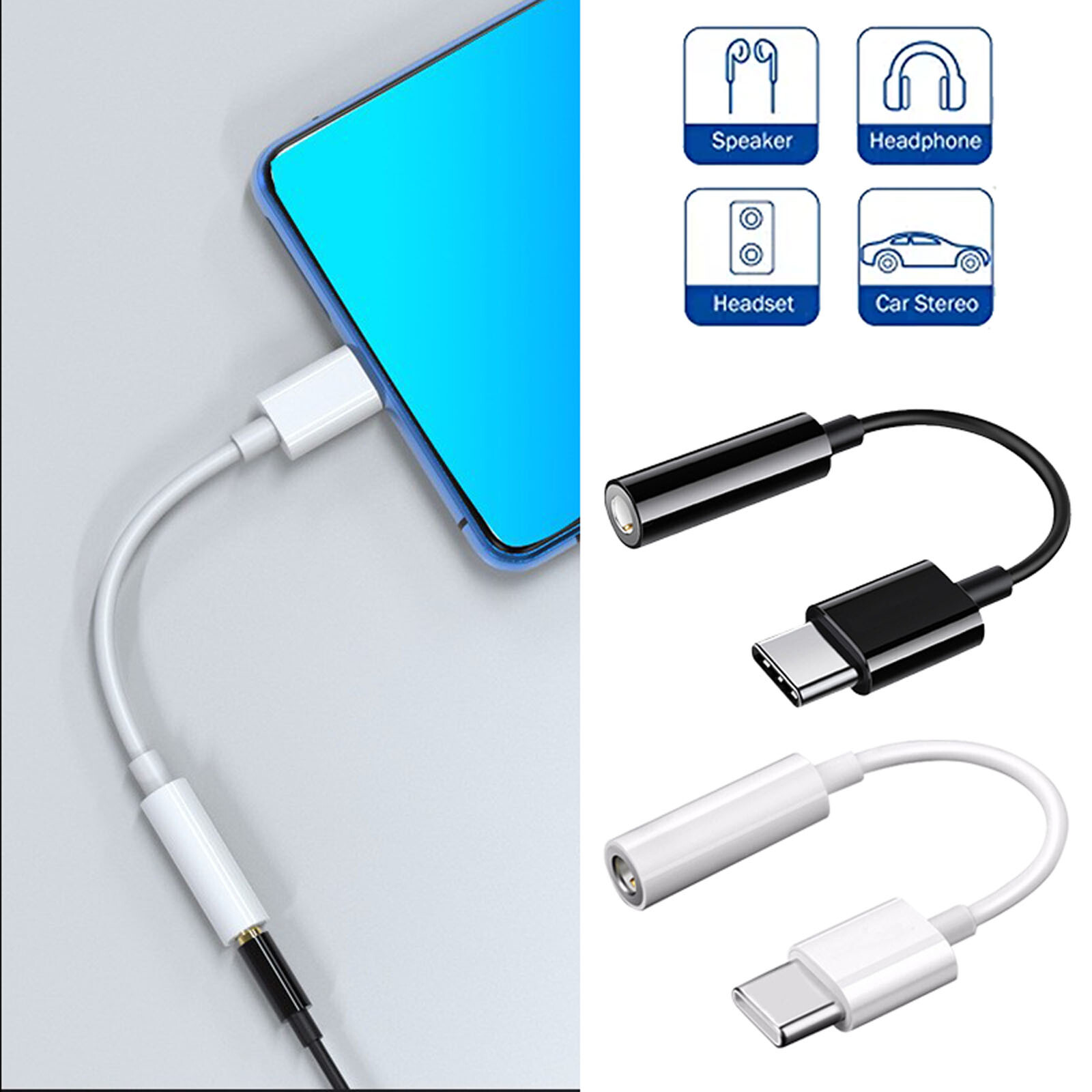 Usb C To 3.5mm Headphone Jack Adapter Usbc To Aux Audio Cable Compatible With-image