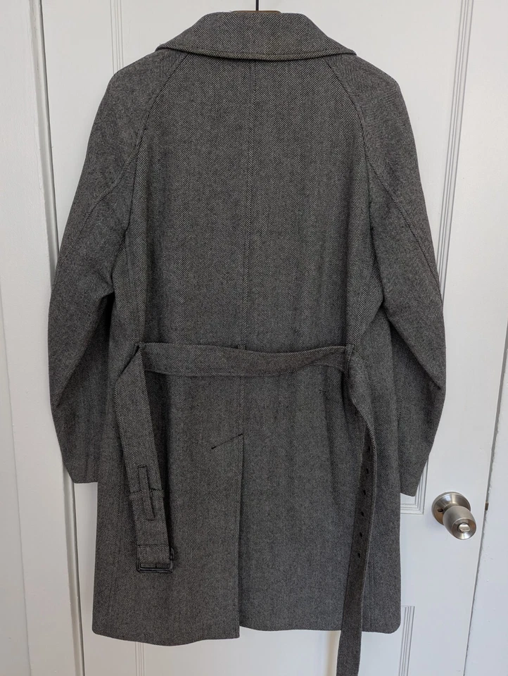 Uniqlo x JW Anderson Grey Wool Belt Trench Coat Size S - Image 2 of 4