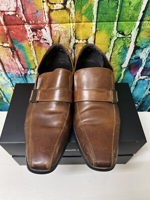 Kenneth Cole Reaction Men\'s Brown Leather Slip-On Loafers REACTION - Moore Penny Loafer main image 4