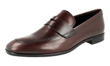PRADA Leather Penny Loafer Dress Shoes - 2DC172 Burgundy - NEW -  US 10 EU 43