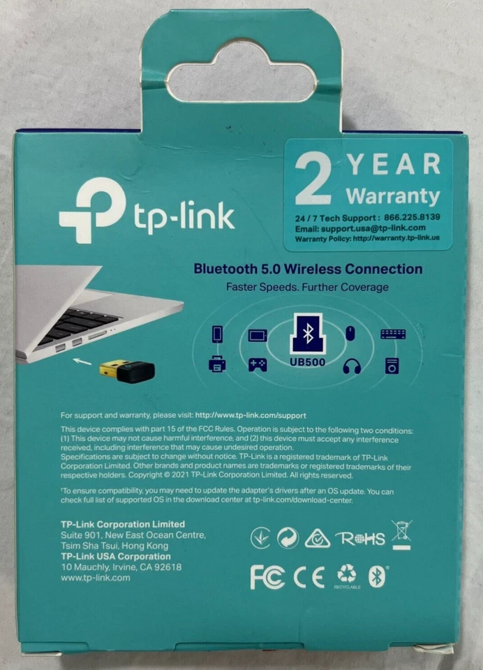 TP-Link UB500 Bluetooth 5.0 Wireless USB Dongle Adapter for PC Computer/XBox/PS4 - Image 2 of 4