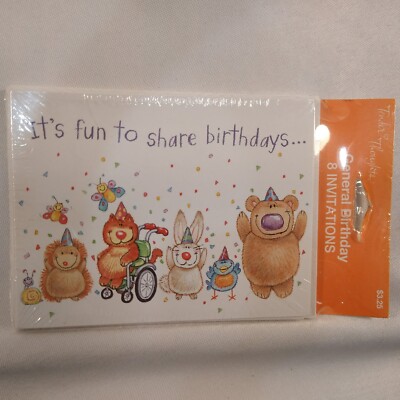 Stuffed Animals Invitations Birthday Party 16 Cards and Envelopes Total