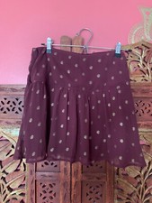 Mini Skirt, Maroon with Gold Polka Dots, Abercrombie Fitch, SZ 2, Waist 26, NWOT